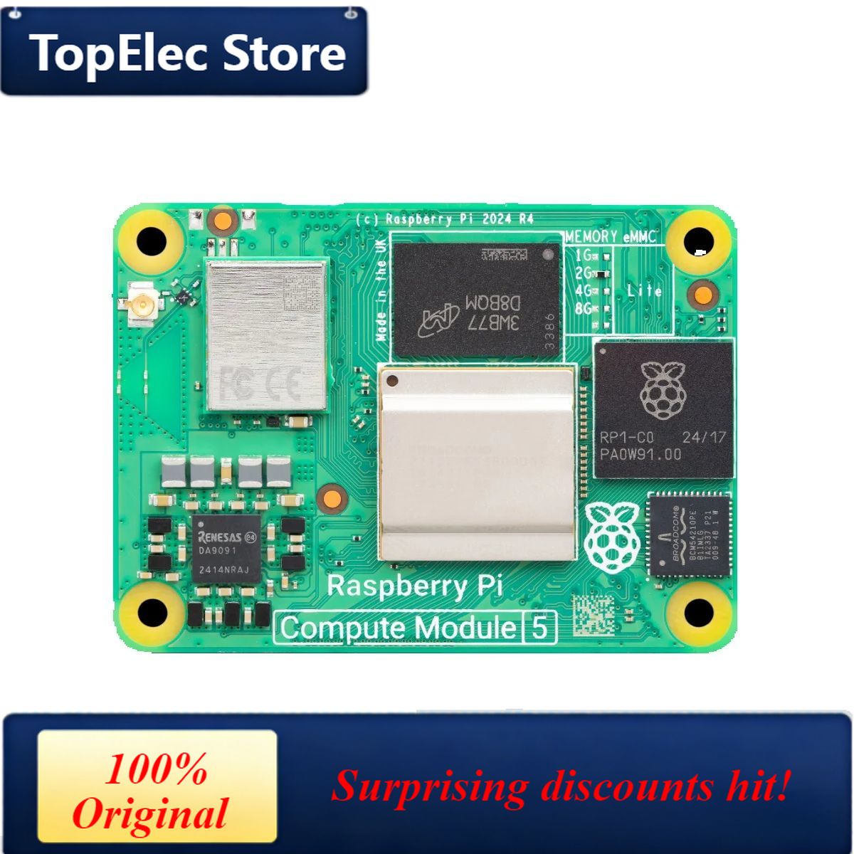 Raspberry Pi 5 8Gb - Плата для разработки TopElec Raspberry Pi